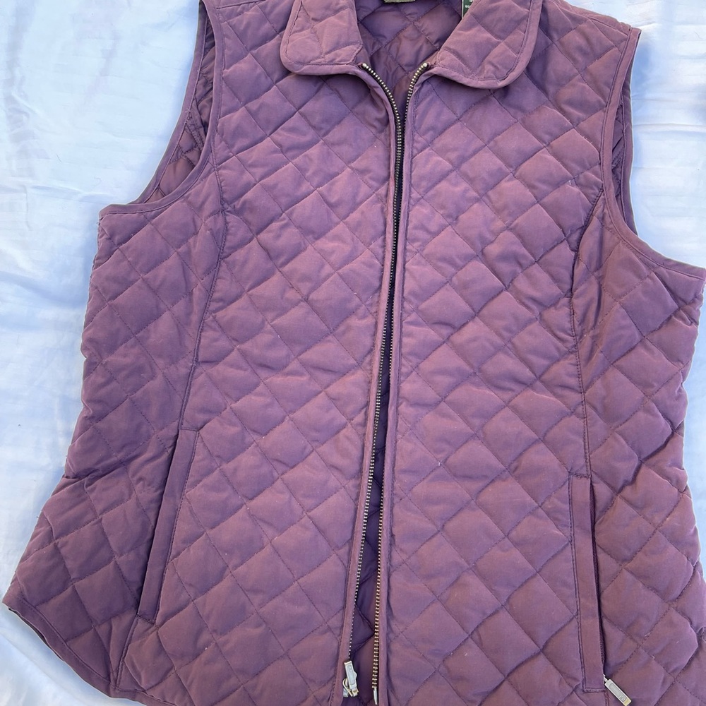 Eddie Bauer Quilted Goose Down Vest - Size Medium
